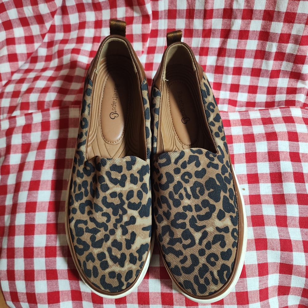 BareTraps Leopard Print Slip-On Sneakers